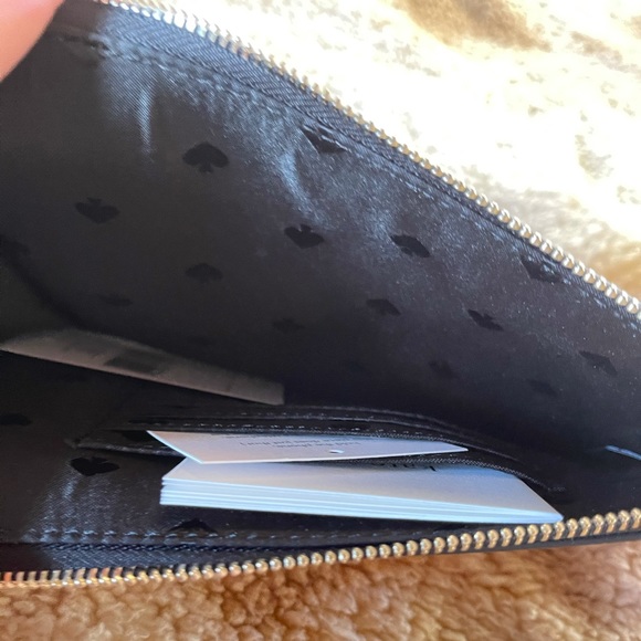 SOLD~ Kate Spade Black Nude Wristlet w/ Gold accents - Picture 3 of 4